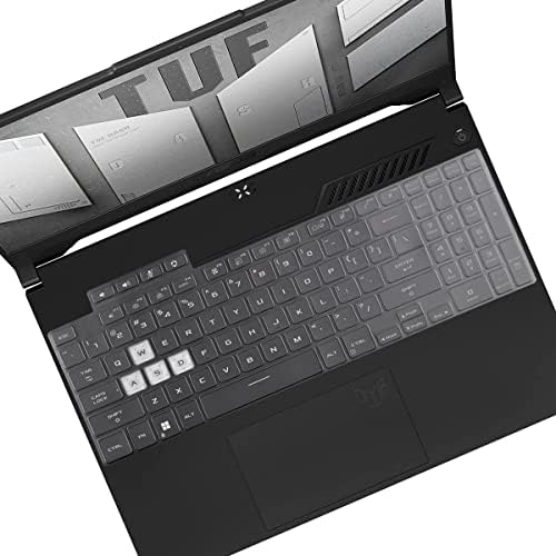 UUONDO Keyboard Cover Skin for 2022 ASUS TUF Dash 15 15.6 FX517ZM FX517ZM-AS73/TUF Gaming F15 FX507ZM-ES74/TUF Gaming F17 FX707 FX707ZM 17.3, ASUS TUF A15 A17 Gaming Laptop Protect Accessories